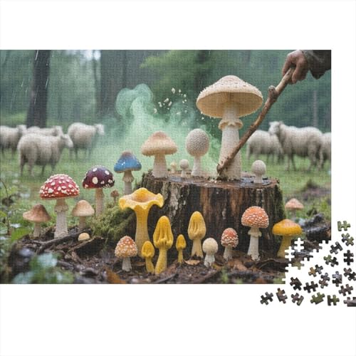 Pilz 1000 Teile Puzzle Für Erwachsene Colorful Pilzs Erwachsenenpuzzle Geschicklichkeitsspiel Weihnachtspuzzle 1000pcs (75x50cm) von PHQAZWSXE