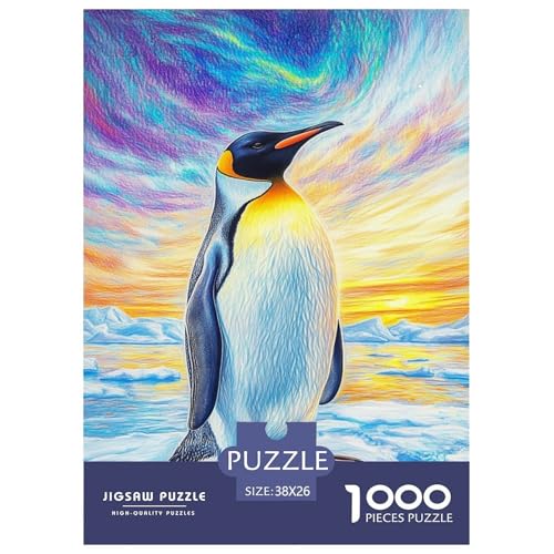 Pinguin Puzzle 1000 Teile Für Erwachsene Und Kinder Tier Erwachsenenpuzzle Clevere Rätsel Weihnachtspuzzle 38x26cm/1000pcs von PHQAZWSXE