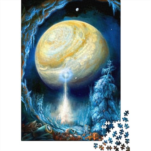 Planet Puzzle 1000 Teile Für Erwachsene Sicht der riesigen Planeten Erwachsenenpuzzle Geschicklichkeitsspiel Weihnachtspuzzle 1000pcs (75x50cm) von PHQAZWSXE