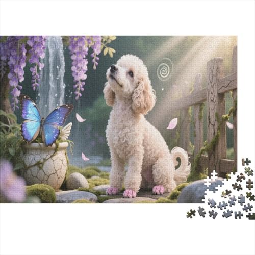 Pudel 1000 Teile Puzzle Für Erwachsene Und Kinder Blumes Impossible Puzzle Geschicklichkeitsspiel GescHennek 1000pcs (75x50cm) von PHQAZWSXE