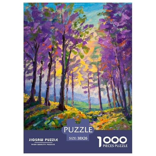 Purple Wald Puzzle 1000 Teile Für Die Ganze Familie interessant persönlich Impossible Puzzle Clevere Rätsel Weihnachtspuzzle 38x26cm/1000pcs von PHQAZWSXE