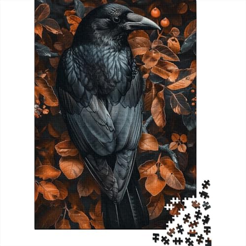 Rabe 1000 Teile Puzzle Für Die Ganze Familie Tier Erwachsenenpuzzle Geschicklichkeitsspiel Weihnachtspuzzle 1000pcs (75x50cm) von PHQAZWSXE