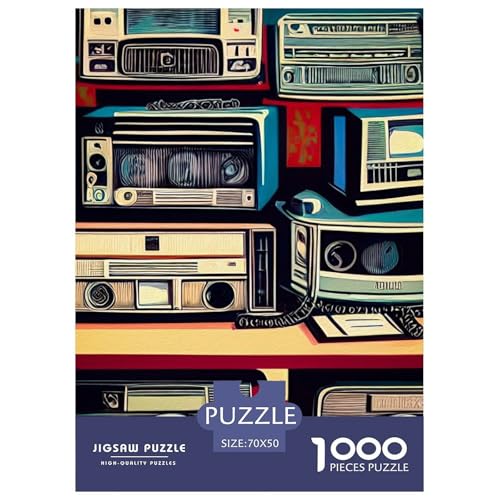Radios Puzzle 1000 Teile Für Erwachsene interessant persönlich Erwachsenenpuzzle Clevere Rätsel Geschenk 70x50cm/1000pcs von PHQAZWSXE