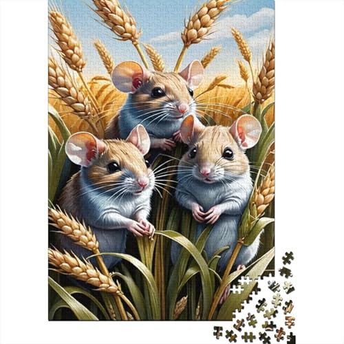 Ratte 1000 Teile Puzzle Für Die Ganze Familie Tier Erwachsenenpuzzle Geschicklichkeitsspiel Weihnachtspuzzle 1000pcs (75x50cm) von PHQAZWSXE