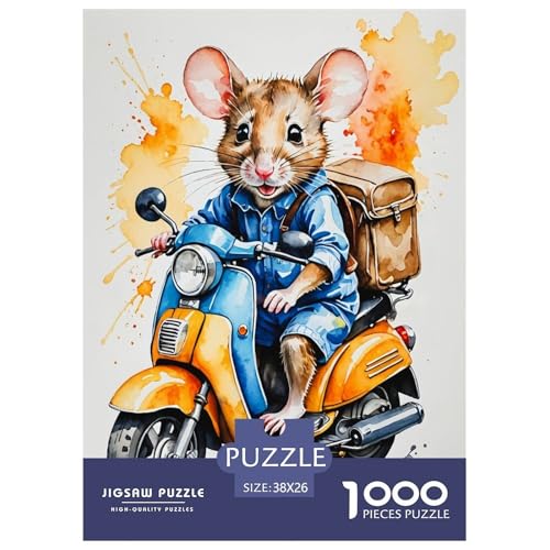 Ratte DeliveryMann 1000 Teile Puzzle Für Erwachsene Und Kinder Tiere Erwachsenenpuzzle Clevere Rätsel Weihnachtspuzzle 38x26cm/1000pcs Ratte DeliveryMann 1000 Teile Puzzle Für Erwachsene Und Kinder Tiere Erwachsenenpuzzle Clevere Rätsel Weihnachtspuzzle 38x26cm/1000pcs von PHQAZWSXE