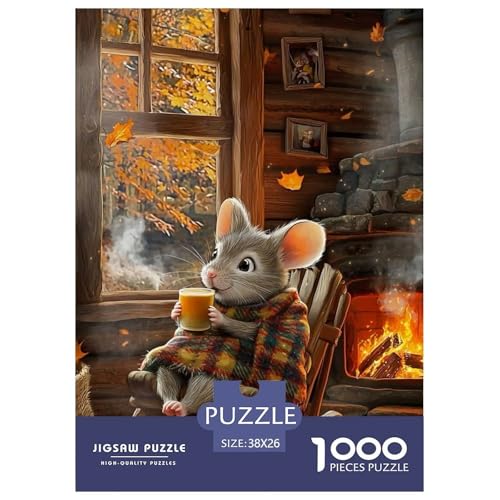 Ratte Puzzle 1000 Teile Für Erwachsene Und Kinder interessant Erwachsenenpuzzle Clevere Rätsel Weihnachtspuzzle 38x26cm/1000pcs von PHQAZWSXE