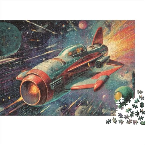 Raumschiff 1000 Teile Puzzle Für Erwachsene interessant Impossible Puzzle Geschicklichkeitsspiel Geschenk 1000pcs (75x50cm) von PHQAZWSXE