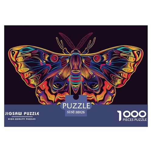 Regenbogen Schmetterlinge 1000 Teile Puzzle Für Die Ganze Familie Tiere Erwachsenenpuzzle Clevere Rätsel Weihnachtspuzzle 38x26cm/1000pcs von PHQAZWSXE