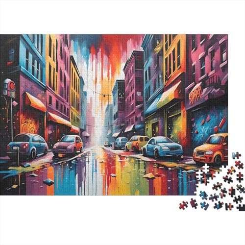 Regenbogenblock Puzzle 1000 Teile Für Erwachsene interessant Impossible Puzzle Clevere Rätsel Weihnachtspuzzle 1000pcs (75x50cm) von PHQAZWSXE