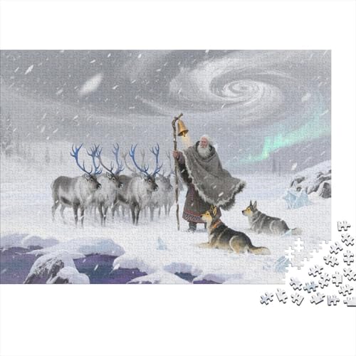 ReinHirsch 1000 Teile Puzzle Für Erwachsene Und Kinder Tier Erwachsenenpuzzle Geschicklichkeitsspiel Geschenk 1000pcs (75x50cm) von PHQAZWSXE
