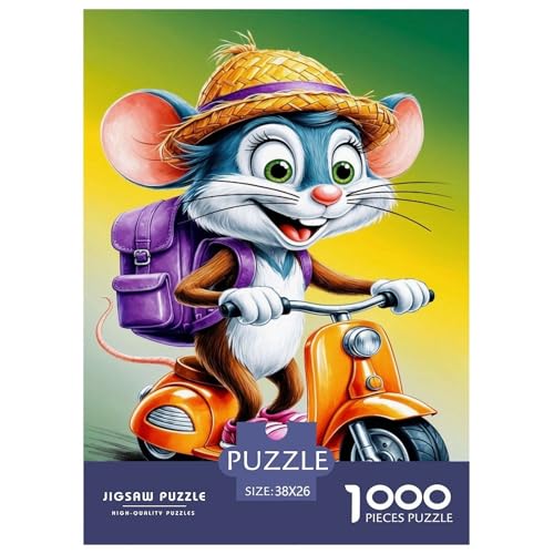 Reiten Rattete 1000 Teile Puzzle Für Erwachsene Und Kinder interessant Tiere Erwachsenenpuzzle Geschicklichkeitsspiel Geschenk 38x26cm/1000pcs von PHQAZWSXE