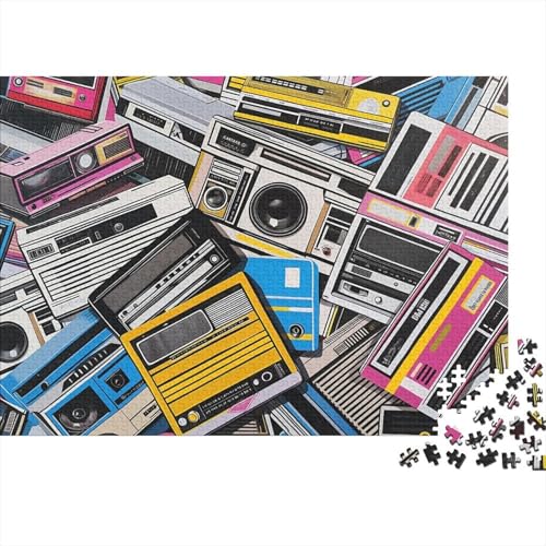 Retro Nostalgie 1000 Teile Puzzle Für Erwachsene interessant Impossible Puzzle Clevere Rätsel Geschenk 1000pcs (75x50cm) von PHQAZWSXE