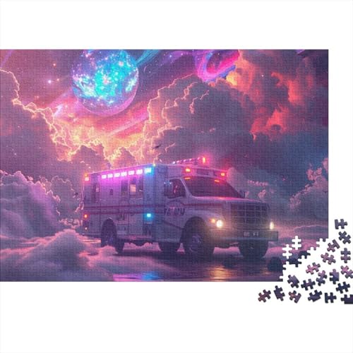 Rettungswagen Puzzle 1000 Teile Für Die Ganze Familie Kunst Erwachsenenpuzzle Clevere Rätsel Geschenk 1000pcs (75x50cm) von PHQAZWSXE