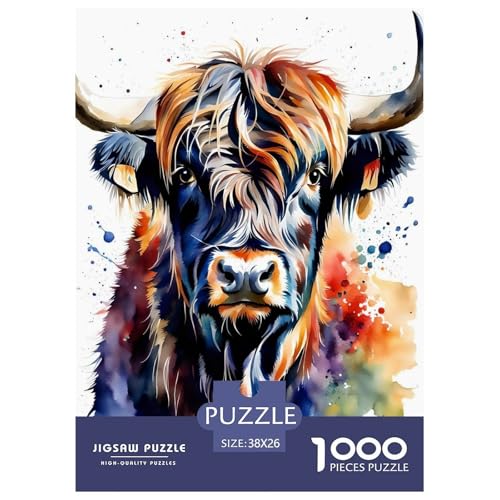 Rinder Puzzle 1000 Teile Für Die Ganze Familie Tiere Impossible Puzzle Geschicklichkeitsspiel Weihnachtspuzzle 38x26cm/1000pcs Rinder Puzzle 1000 Teile Für Die Ganze Familie Tiere Impossible Puzzle Geschicklichkeitsspiel Weihnachtspuzzle 38x26cm/1000pcs von PHQAZWSXE