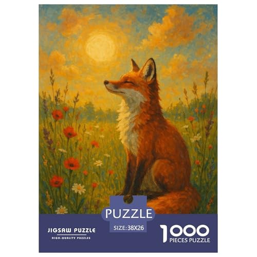Roter Fuchs 1000 Teile Puzzle Für Die Ganze Familie Tier Impossible Puzzle Geschicklichkeitsspiel Geschenk 38x26cm/1000pcs von PHQAZWSXE