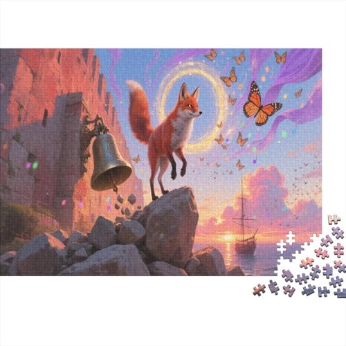 Roter Fuchs 1000 Teile Puzzle Für Erwachsene Tier Erwachsenenpuzzle Clevere Rätsel Weihnachtspuzzle 1000pcs (75x50cm) von PHQAZWSXE