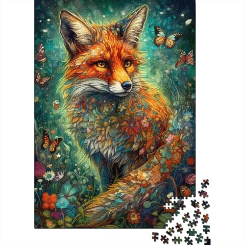 Roter Fuchs 1000 Teile Puzzle Für Erwachsene Und Kinder Tier Impossible Puzzle Geschicklichkeitsspiel Weihnachtspuzzle 1000pcs (75x50cm) von PHQAZWSXE