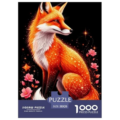 Roter Fuchs Puzzle 1000 Teile Für Die Ganze Familie Tier Impossible Puzzle Geschicklichkeitsspiel Weihnachtspuzzle 38x26cm/1000pcs von PHQAZWSXE