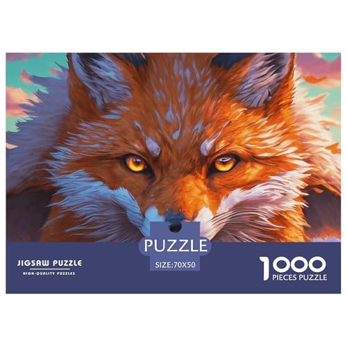 Roter Fuchs Puzzle 1000 Teile Für Die Ganze Familie Tiere Erwachsenenpuzzle Geschicklichkeitsspiel GescHühnerk 70x50cm/1000pcs von PHQAZWSXE
