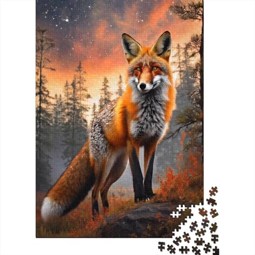 Roter Fuchs Puzzle 1000 Teile Für Erwachsene Tiere Erwachsenenpuzzle Geschicklichkeitsspiel Geschenk 1000pcs (75x50cm) von PHQAZWSXE