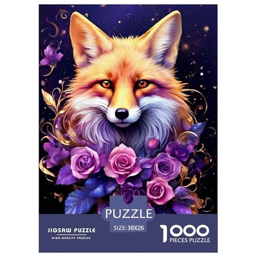 Roter Fuchs Puzzle 1000 Teile Für Erwachsene Und Kinder Tier Erwachsenenpuzzle Clevere Rätsel Weihnachtspuzzle 38x26cm/1000pcs von PHQAZWSXE