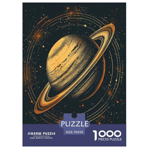 Saturn 1000 Teile Puzzle Für Die Ganze Familie interessant persönlich Erwachsenenpuzzle Geschicklichkeitsspiel Geschenk 70x50cm/1000pcs von PHQAZWSXE