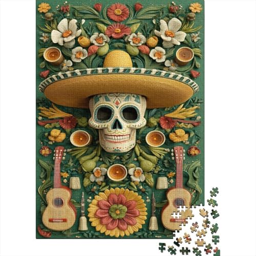 Schädel 1000 Teile Puzzle Für Die Ganze Familie interessant Erwachsenenpuzzle Geschicklichkeitsspiel Geschenk 1000pcs (75x50cm) von PHQAZWSXE