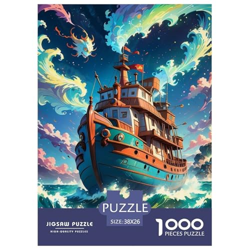 Schiff 1000 Teile Puzzle Für Die Ganze Familie interessant persönlich Impossible Puzzle Clevere Rätsel Weihnachtspuzzle 38x26cm/1000pcs von PHQAZWSXE