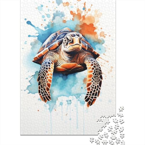 Schildkröte (Meerschildkröte) Puzzle 1000 Teile Für Die Ganze Familie Tier Impossible Puzzle Geschicklichkeitsspiel Geschenk 1000pcs (75x50cm) von PHQAZWSXE