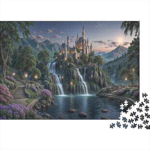 Schloss 1000 Teile Puzzle Für Erwachsene interessant Impossible Puzzle Geschicklichkeitsspiel Geschenk 1000pcs (75x50cm) von PHQAZWSXE