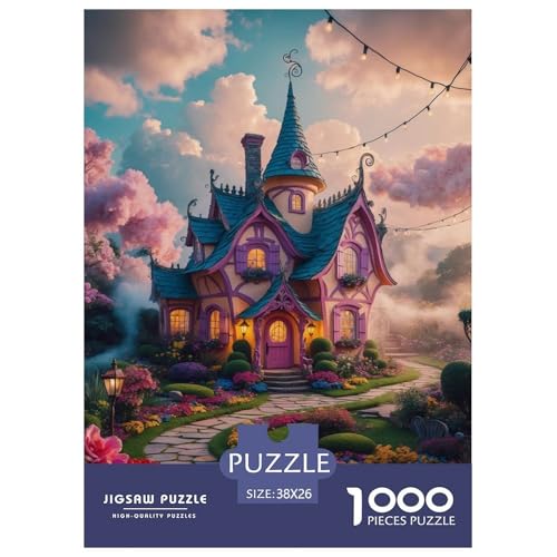 Schloss Puzzle 1000 Teile Für Erwachsene Und Kinder interessant Erwachsenenpuzzle Clevere Rätsel Geschenk 38x26cm/1000pcs von PHQAZWSXE