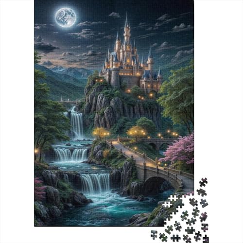 Schloss Puzzle 1000 Teile Für Erwachsene interessant Impossible Puzzle Geschicklichkeitsspiel Geschenk 1000pcs (75x50cm) von PHQAZWSXE