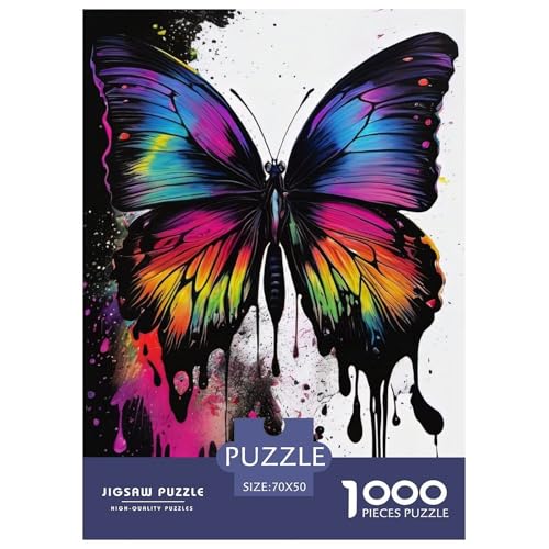 Schmetterling 1000 Teile Puzzle Für Erwachsene Und Kinder interessant Impossible Puzzle Geschicklichkeitsspiel Geschenk 70x50cm/1000pcs von PHQAZWSXE