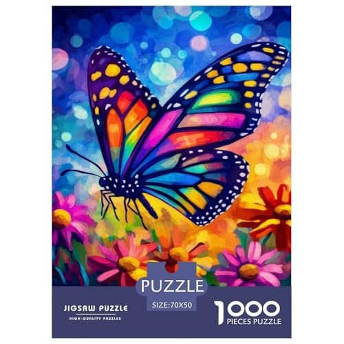 Schmetterling 1000 Teile Puzzle Für Erwachsene Und Kinder interessant Impossible Puzzle Geschicklichkeitsspiel Weihnachtspuzzle 70x50cm/1000pcs von PHQAZWSXE