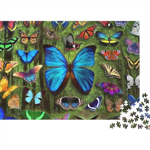 Schmetterling Puzzle 1000 Teile Für Erwachsene Und Kinder Tier Erwachsenenpuzzle Clevere Rätsel Weihnachtspuzzle 1000pcs (75x50cm) von PHQAZWSXE