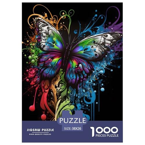 Schmetterling Puzzle 1000 Teile Für Erwachsene Und Kinder interessant Erwachsenenpuzzle Clevere Rätsel Geschenk 38x26cm/1000pcs von PHQAZWSXE