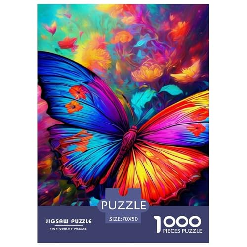 Schmetterling Puzzle 1000 Teile Für Erwachsene Und Kinder interessant Impossible Puzzle Geschicklichkeitsspiel Geschenk 70x50cm/1000pcs von PHQAZWSXE