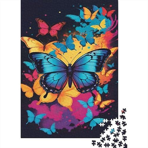 Schmetterling Puzzle 1000 Teile Für Erwachsene interessant Impossible Puzzle Geschicklichkeitsspiel Weihnachtspuzzle 1000pcs (75x50cm) von PHQAZWSXE