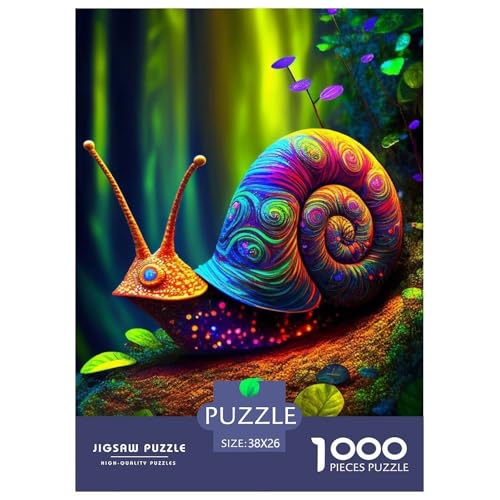 Schnecke Puzzle 1000 Teile Für Erwachsene Tier Impossible Puzzle Geschicklichkeitsspiel Weihnachtspuzzle 38x26cm/1000pcs von PHQAZWSXE