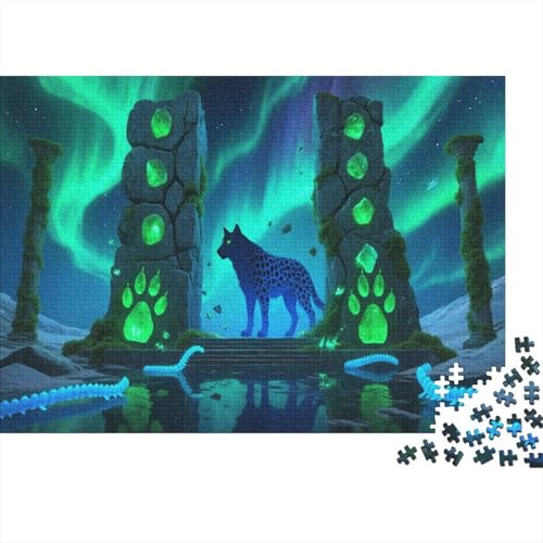 Schneeleopard 1000 Teile Puzzle Für Erwachsene Und Kinder Tier Erwachsenenpuzzle Geschicklichkeitsspiel GescHennek 1000pcs (75x50cm) von PHQAZWSXE