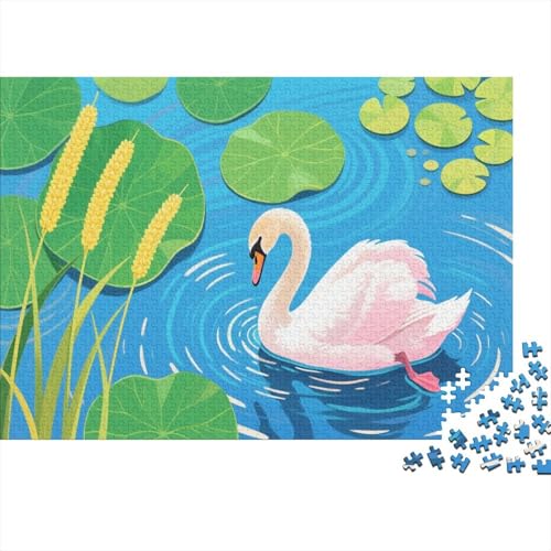 Schwan Puzzle 1000 Teile Für Die Ganze Familie Tier Impossible Puzzle Clevere Rätsel Weihnachtspuzzle 1000pcs (75x50cm) von PHQAZWSXE