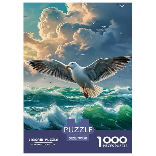 Seemöwe Puzzle 1000 Teile Für Erwachsene Und Kinder interessant Erwachsenenpuzzle Clevere Rätsel Weihnachtspuzzle 70x50cm/1000pcs von PHQAZWSXE