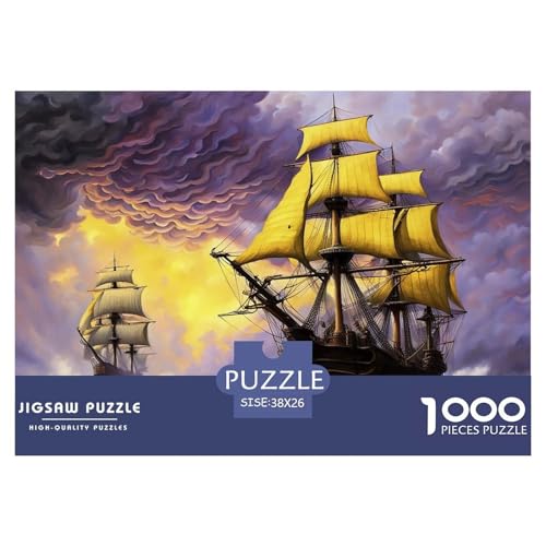 Segelboot Puzzle 1000 Teile Für Die Ganze Familie interessant Impossible Puzzle Geschicklichkeitsspiel Weihnachtspuzzle 38x26cm/1000pcs von PHQAZWSXE