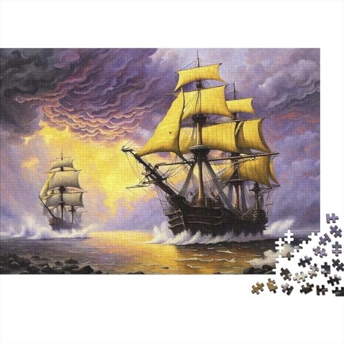 Segelboot Puzzle 1000 Teile Für Erwachsene Und Kinder interessant Impossible Puzzle Clevere Rätsel Geschenk 1000pcs (75x50cm) von PHQAZWSXE