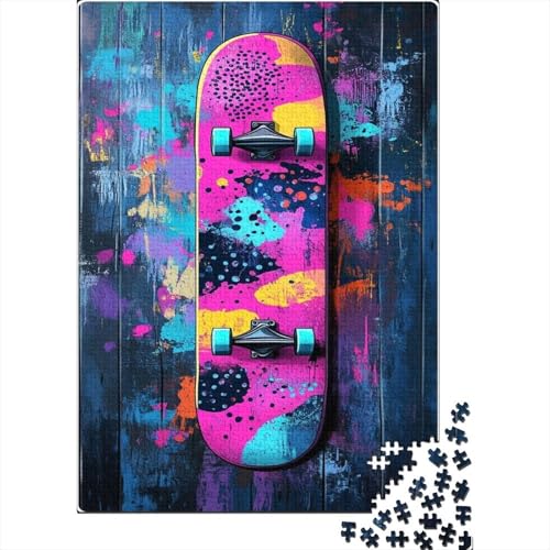 Skateboard 1000 Teile Puzzle Für Erwachsene Und Kinder interessant Impossible Puzzle Geschicklichkeitsspiel Geschenk 1000pcs (75x50cm) von PHQAZWSXE