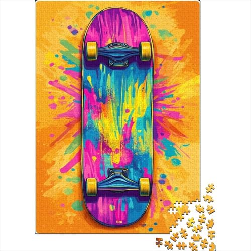 Skateboard Puzzle 1000 Teile Für Die Ganze Familie interessant Erwachsenenpuzzle Geschicklichkeitsspiel Geschenk 1000pcs (75x50cm) von PHQAZWSXE