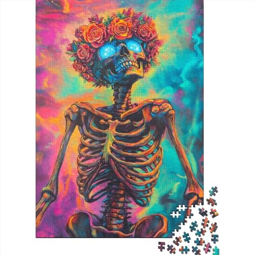 Skelett Puzzle 1000 Teile Für Die Ganze Familie interessant Erwachsenenpuzzle Geschicklichkeitsspiel Geschenk 1000pcs (75x50cm) von PHQAZWSXE