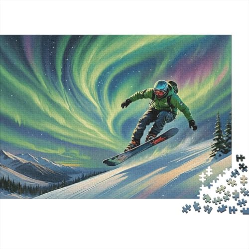 Skifahren Puzzle 1000 Teile Für Erwachsene Und Kinder interessant Impossible Puzzle Clevere Rätsel Weihnachtspuzzle 1000pcs (75x50cm) von PHQAZWSXE