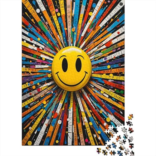 Smiley 1000 Teile Puzzle Für Die Ganze Familie interessant Impossible Puzzle Geschicklichkeitsspiel Weihnachtspuzzle 1000pcs (75x50cm) von PHQAZWSXE