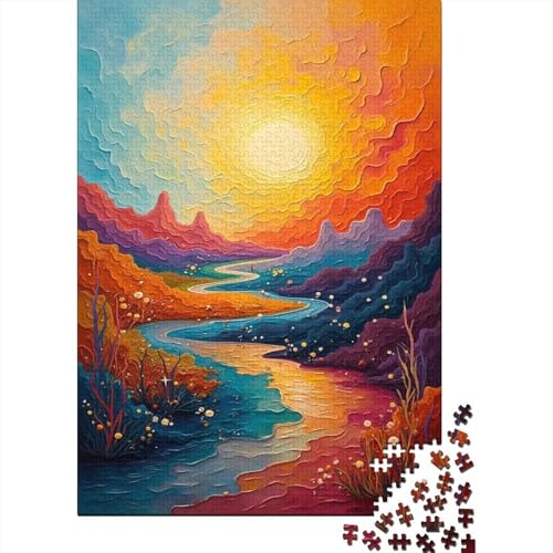 Sonne Puzzle 1000 Teile Für Die Ganze Familie interessant Erwachsenenpuzzle Clevere Rätsel Weihnachtspuzzle 1000pcs (75x50cm) von PHQAZWSXE
